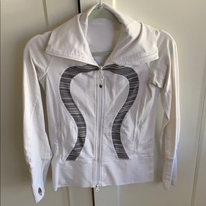 Lu LU lemon white and grey zip up